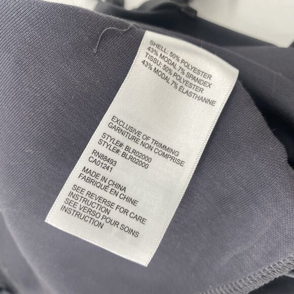 BLANC NOIR Side Medium Lace Up Romper Sleeveless Charcoal Gray Modal - Picture 13 of 16